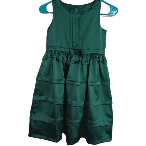 Gymboree Other - Gymboree Girls Tiered Emerald Green Sz 8 Sleeveless A-line Party Dress